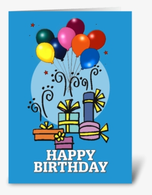 Balloons, Happy Birthday Card Greeting Card - Greeting Card #2601721