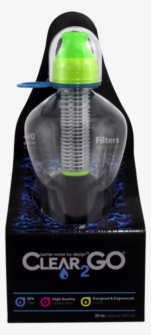 Clear2go® Stylish Splash Water Bottle Filter 20 Oz - Clear2go Splash Filter Water Bottle Green 20-ounce #2602528