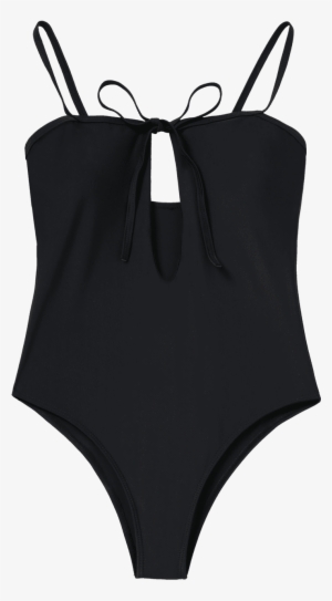 One Piece Keyhole High Leg Swimwear Chinlon For Women - Women's Missguided High Leg Drop Side Swimsuit #2602652