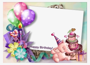 Frames Birthday Greetings Or Invitations - Happy Birthday Photo Editor #2603520