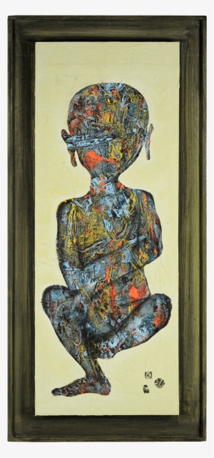 Modrý Budha 99×46 Prodáno-min - Modern Art #2603613