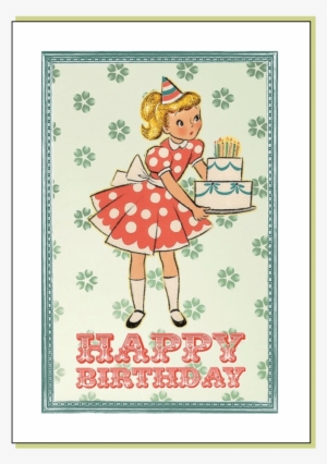 Vintage Birthday Girl Card #2603970