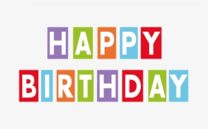 Happy Birthday Text Colorful Png Image - Portable Network Graphics #2604768
