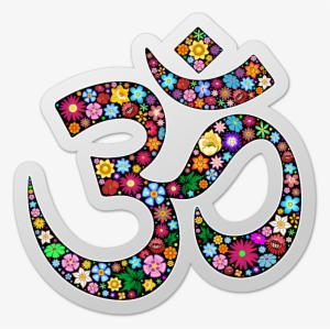 Namaste Floral Symbol - Namaste Om Yoga Symbol Card #2604994