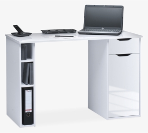 Maja Vegas Computer Desk In White And High Gloss White #2605141