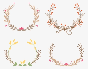 Fresh Literary And Artistic Colourful Flower Hand-painted - Wreath #2606007