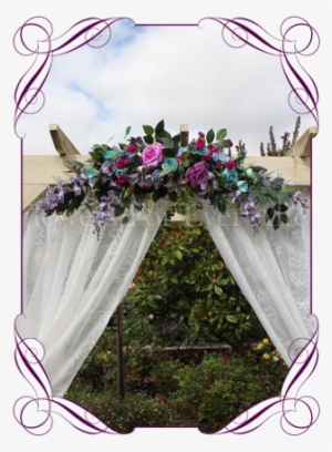 Casey Aqua Lilac Wedding Arbor / Arch / Table Decoration - Flower Bouquet #2606188