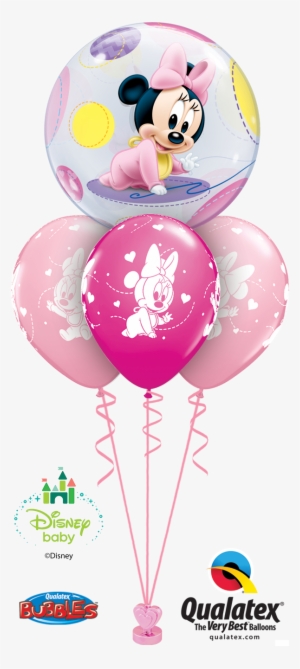 Here Are A Few More Lovely 1st Birthday Bouquet Design - 22" Single Bubble Baby Minnie - Mylar Balloons Foil #2606379