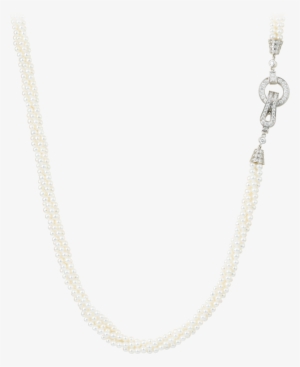Agrafe Necklace, White Gold, Set With 122 Brilliant-cut - Necklace #2607141