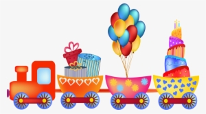 Hot Air Balloon Hd Cartoon Hand Drawn Small Train Toy - Tren De La Alegria Dibujo #2607587