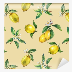 The Seamless Pattern Of The Branches Of Fresh Citrus - Lemon #2607840