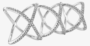 00ct H-si Round Brilliant Diamond Kiss Ring Set In - Ring #2608037