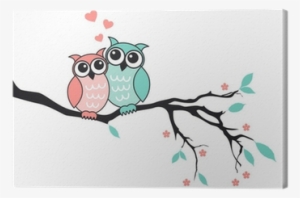 Cute Owls In Love Pillow Case #2608352