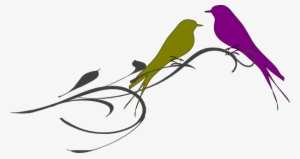 This Free Clipart Png Design Of Love Birds On A Branch #2608388