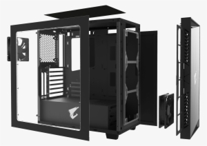 Buy Aorus Cabinet Gigabyte Aorus Ac300w R2 Atx - Gigabyte Ac300w Atx Mid Tower Pc Case #2608731
