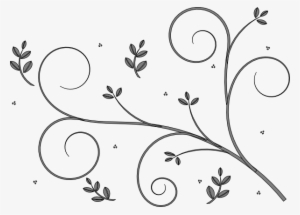 Grey Backwards Floral Design Clip Art - Grey Floral Design Png #2608916