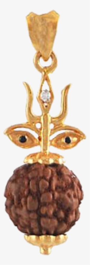 Trishul Eye Rudraksha Gold Pendant - Locket #2609886