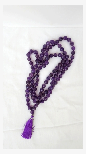 108-bead Amethyst Mala, Knotted - Bead #2610332