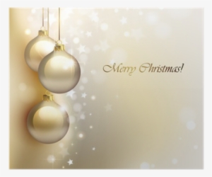 Christmas Background With Gold Evening Balls Poster - A Golden Christmas #2611554