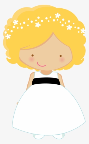Flower Girl And Ring Bearer Clipart - Boneca Daminha Png #2611590
