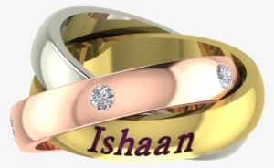 Custom Made Trinity Rings With Names - Wedding Ring #2611904