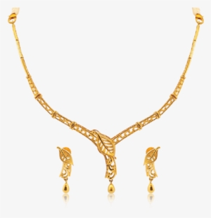 Elegant Golden Vine Necklace Set - Necklace #2612350