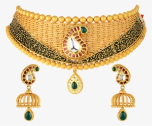 Orra Gold Set Necklace - Jolri Png #2612362