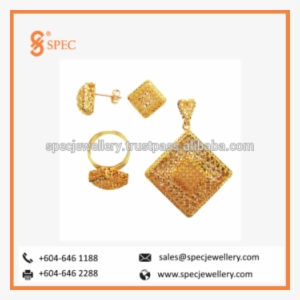 Gold Jewellery Set Necklaces Women Accessories - Jewellery #2612446