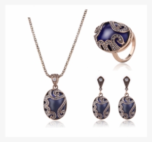 Easter Bridal Accessories Gold Plated Imitation Blue - Korean Women Jewelry Necklaces Rhinestone Faux Sapphire #2612831