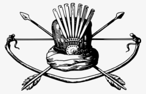 Arrow Battle Bow Hat Helmet War Weapon Arr - Clipart Bow And Arrow #2612893