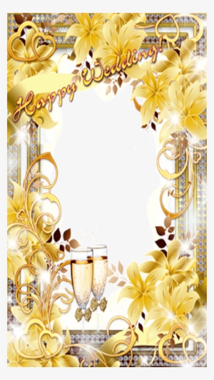 Wedding Photo Frame - Yellow Wedding Png Photo Frame #2613782