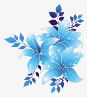Free Download Blue Flowers Png Clipart Borders And - Blue Flower Design Border #2613794