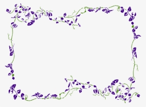 Purple Floral Border Clipart - Lavender Clip Art Border #2614084