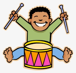 Kids Playing Music Clipart - Playing The Drum Cartoon #2614556