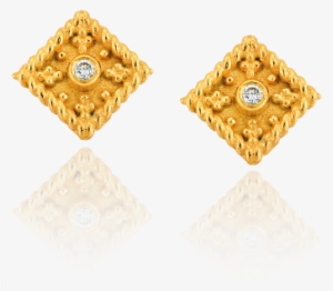 Byzance Earrings - Βυζαντινα Σκουλαρικια Με Ζαφειρια #2615168