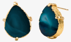 Dewdrop Stud Earrings In Teal #2615241