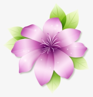 Large Pink Flower Clipart - Lindas Flores Clipart #2615678