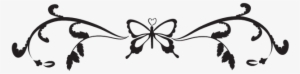 Black Butterfly Border Png - Butterfly Border Design Black #2615891
