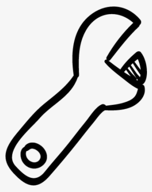 Adjustable Spanner Hand Drawn Construction Tool Vector - Tool Icon Hand Drawn #2617687
