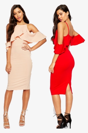Asos High Neck Cold Shoulder Midi Dress - Asos Petite High Neck Cold Shoulder Midi Dress #2617858