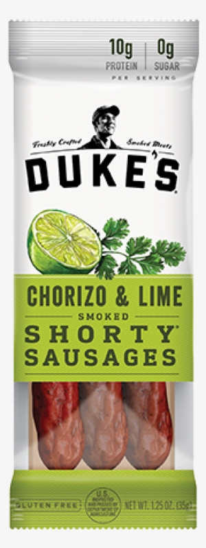Chorizo & Lime 12ct Single Serve - Duke's Hickory Peach Bbq Smoked Shorty Sausages #2618176