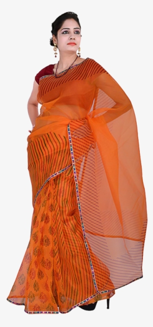 Colorful Gota Patti Lehariya Print Super Net Saree - Organza #2618233