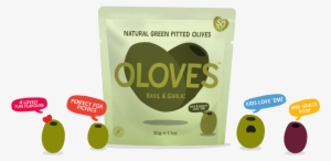 Home - Oloves Basil & Garlic Natural Green Pitted Olives #2618814
