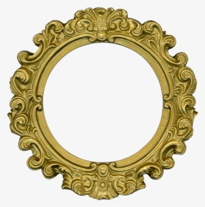 Free Golden Round Photo Frame Download In Ping - Round Picture Frames Png #2619899