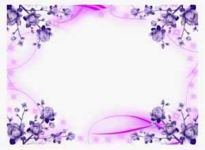 Beautiful Frame Png Format - Purple Flower Border #2620247