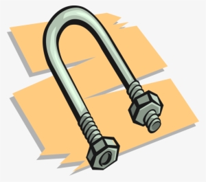 Vector Illustration Of U-bolt With Screw Threads On - Vector Graphics #2620456