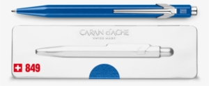 849 Metallic Blue Ballpoint Pen - Caran D Ache 849 Black Pen #2620627