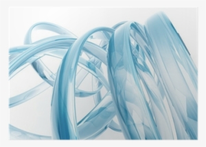 Abstract Transparent Glass Rings On White Background - Abstract Art #2620828