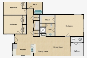 Floor Plan Photo Of Fountain Lake Apartments In Bradenton, - Florida #2620862