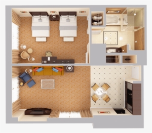 Double Queen Deluxe - Садовый Домик Планировка #2621404